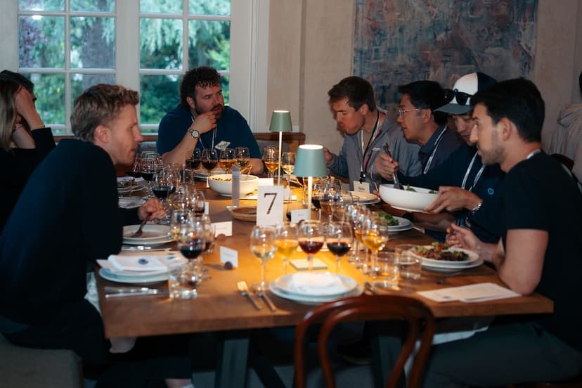 Austin at NextView Retreat dinner