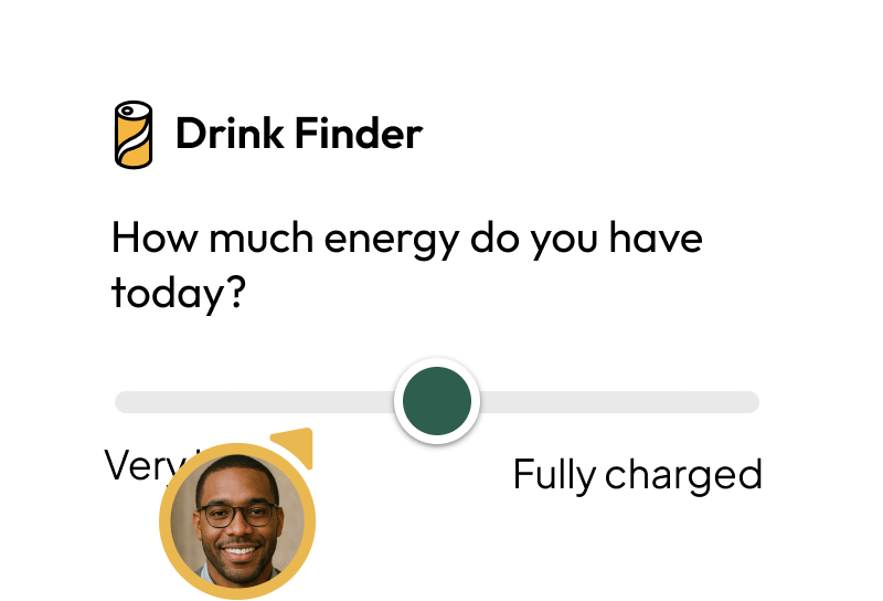 Pack Finder interface with personality slider